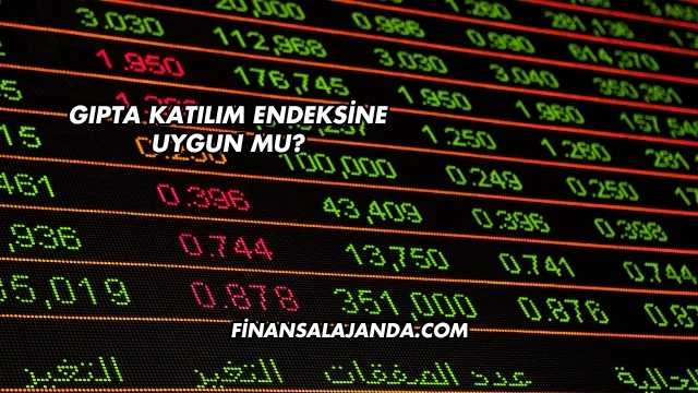Gıpta Katılım Endeksine Uygun mu?